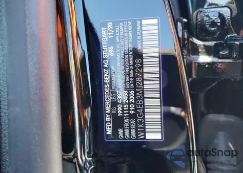 2021 Mercedes-Benz A 220 z USA, uszkodzony, nr VIN W1K3G4EB3MJ287298